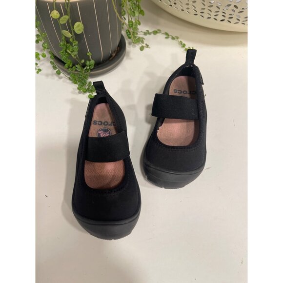 Crocs Duet Busy Day Mary Jane Ballerinas - Black Sz 11 6. 7/8” - Picture 2 of 9